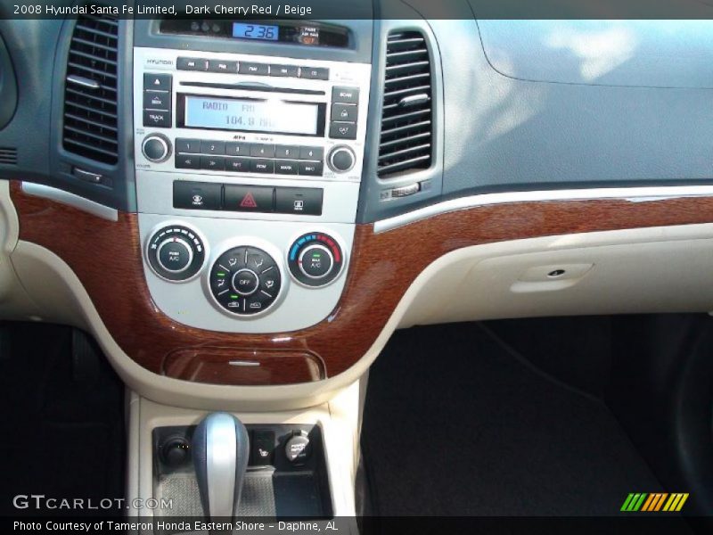 Dark Cherry Red / Beige 2008 Hyundai Santa Fe Limited