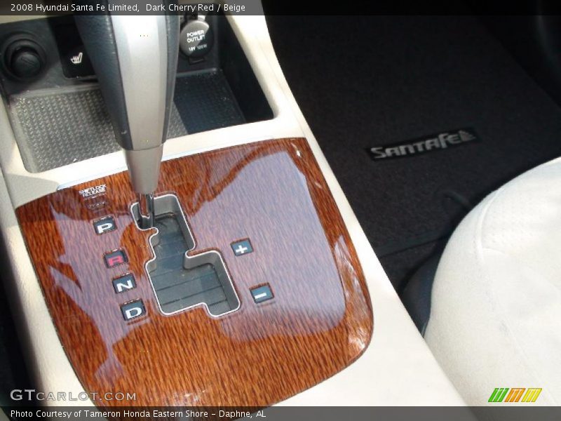 Dark Cherry Red / Beige 2008 Hyundai Santa Fe Limited