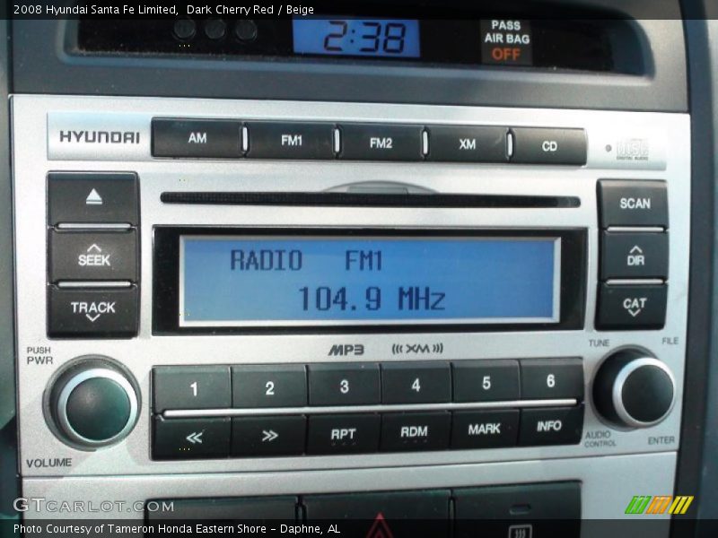 Dark Cherry Red / Beige 2008 Hyundai Santa Fe Limited