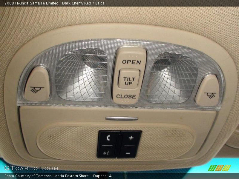 Dark Cherry Red / Beige 2008 Hyundai Santa Fe Limited