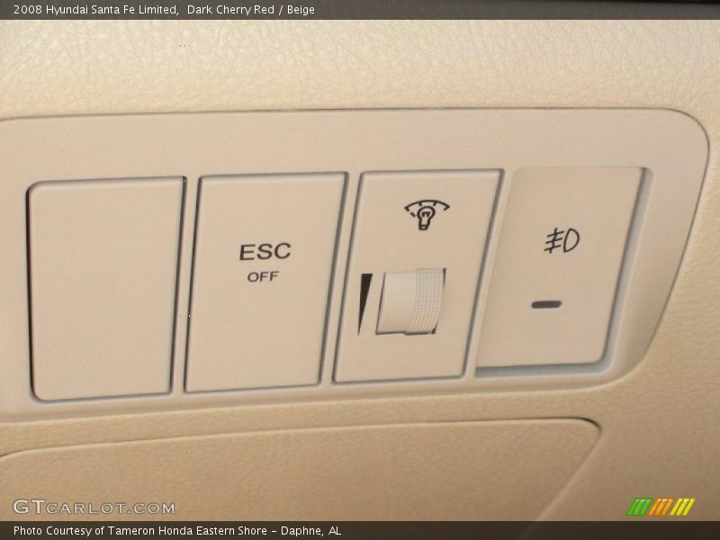 Dark Cherry Red / Beige 2008 Hyundai Santa Fe Limited