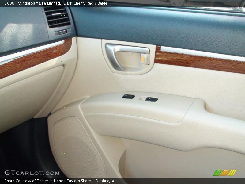Dark Cherry Red / Beige 2008 Hyundai Santa Fe Limited