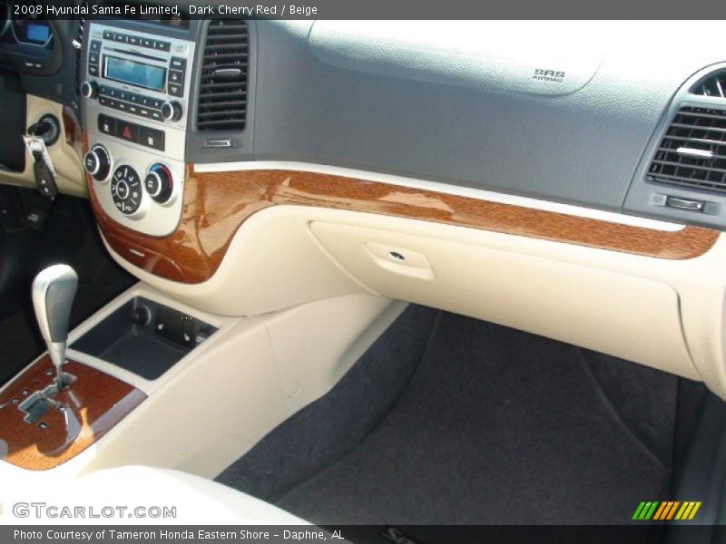 Dark Cherry Red / Beige 2008 Hyundai Santa Fe Limited