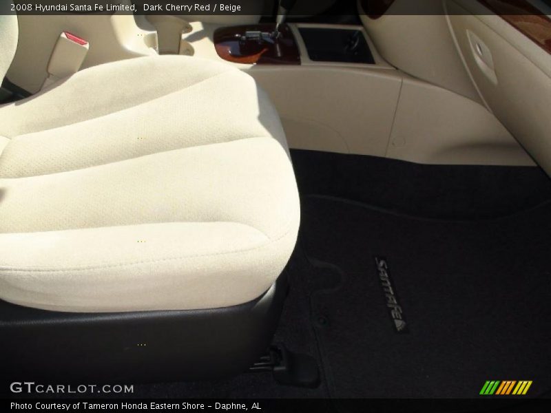 Dark Cherry Red / Beige 2008 Hyundai Santa Fe Limited
