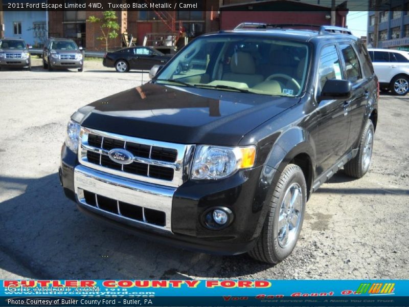 Tuxedo Black Metallic / Camel 2011 Ford Escape Limited 4WD