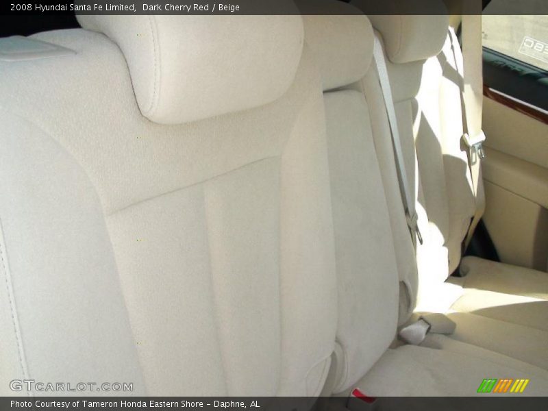 Dark Cherry Red / Beige 2008 Hyundai Santa Fe Limited