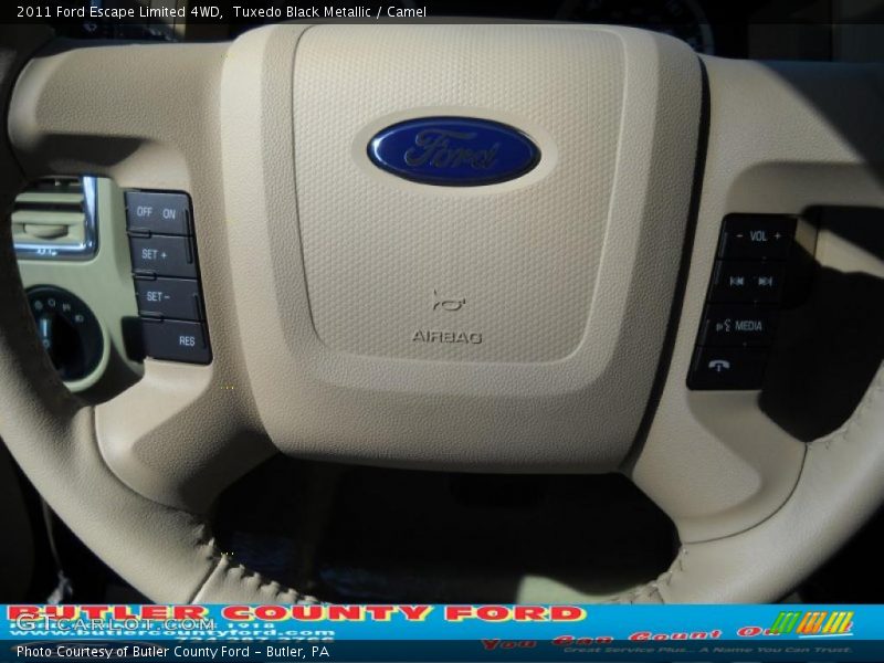 Tuxedo Black Metallic / Camel 2011 Ford Escape Limited 4WD
