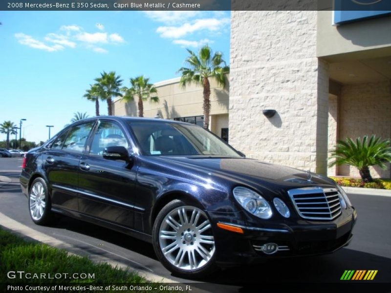 Capri Blue Metallic / Cashmere 2008 Mercedes-Benz E 350 Sedan