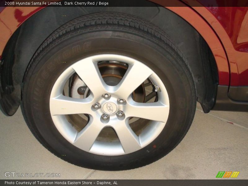 Dark Cherry Red / Beige 2008 Hyundai Santa Fe Limited