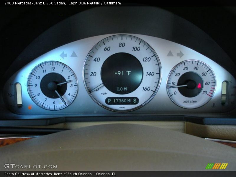 Capri Blue Metallic / Cashmere 2008 Mercedes-Benz E 350 Sedan