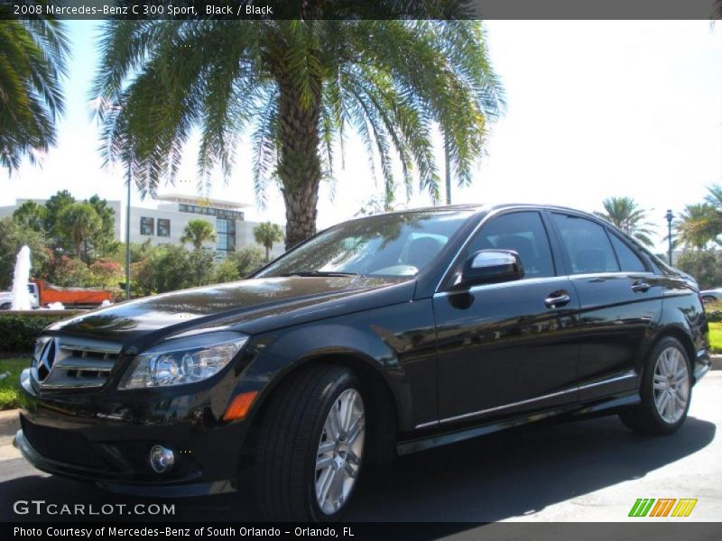Black / Black 2008 Mercedes-Benz C 300 Sport
