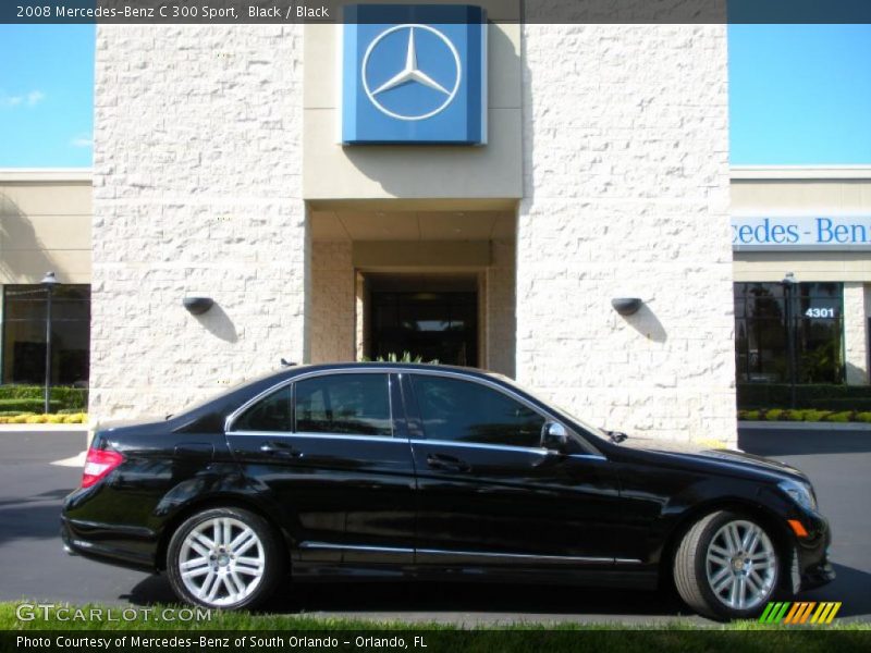 Black / Black 2008 Mercedes-Benz C 300 Sport
