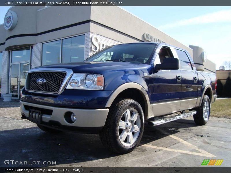 Dark Blue Pearl Metallic / Tan 2007 Ford F150 Lariat SuperCrew 4x4