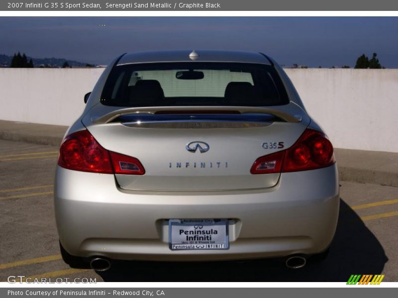 Serengeti Sand Metallic / Graphite Black 2007 Infiniti G 35 S Sport Sedan