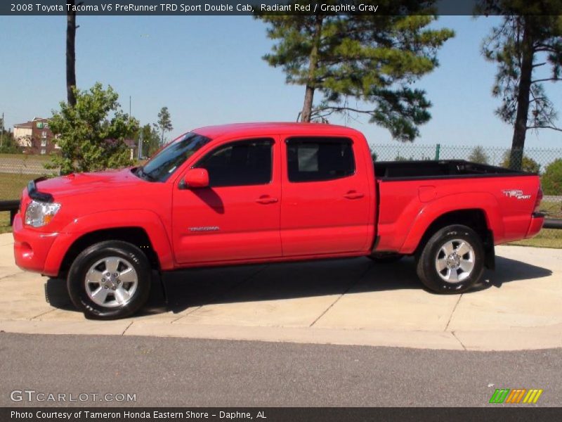 Radiant Red / Graphite Gray 2008 Toyota Tacoma V6 PreRunner TRD Sport Double Cab