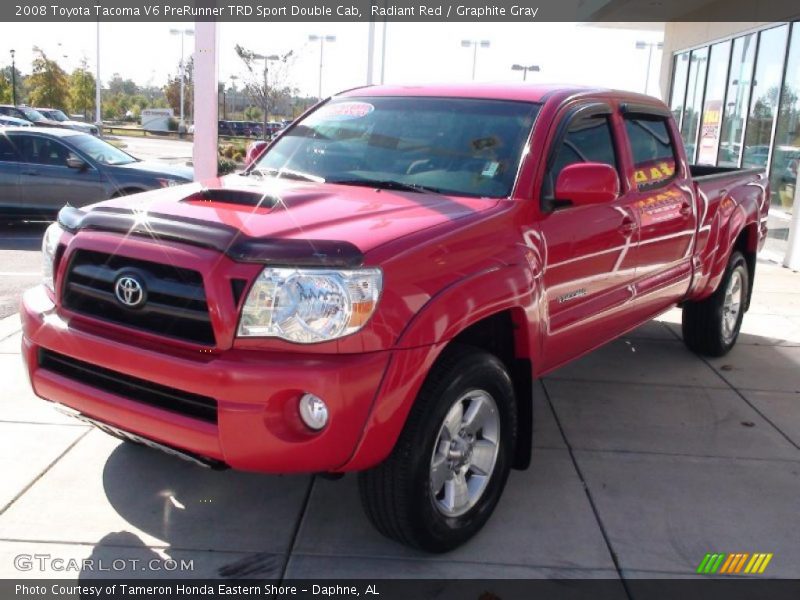 Radiant Red / Graphite Gray 2008 Toyota Tacoma V6 PreRunner TRD Sport Double Cab