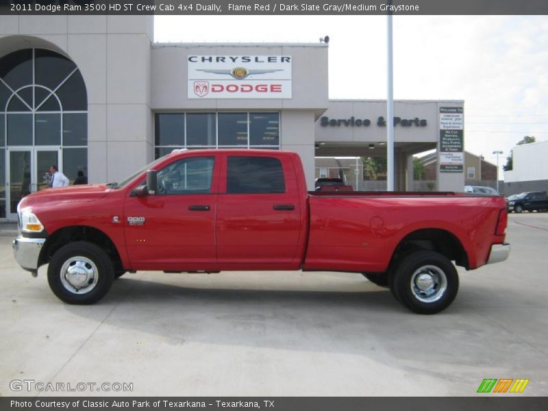 Flame Red / Dark Slate Gray/Medium Graystone 2011 Dodge Ram 3500 HD ST Crew Cab 4x4 Dually