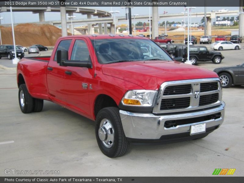 Flame Red / Dark Slate Gray/Medium Graystone 2011 Dodge Ram 3500 HD ST Crew Cab 4x4 Dually