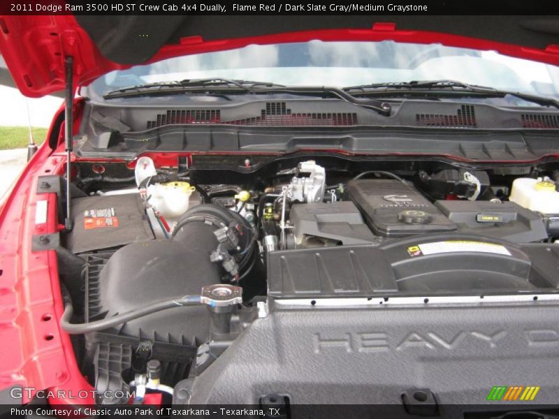 Flame Red / Dark Slate Gray/Medium Graystone 2011 Dodge Ram 3500 HD ST Crew Cab 4x4 Dually