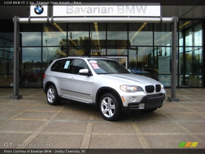 Titanium Silver Metallic / Black 2008 BMW X5 3.0si