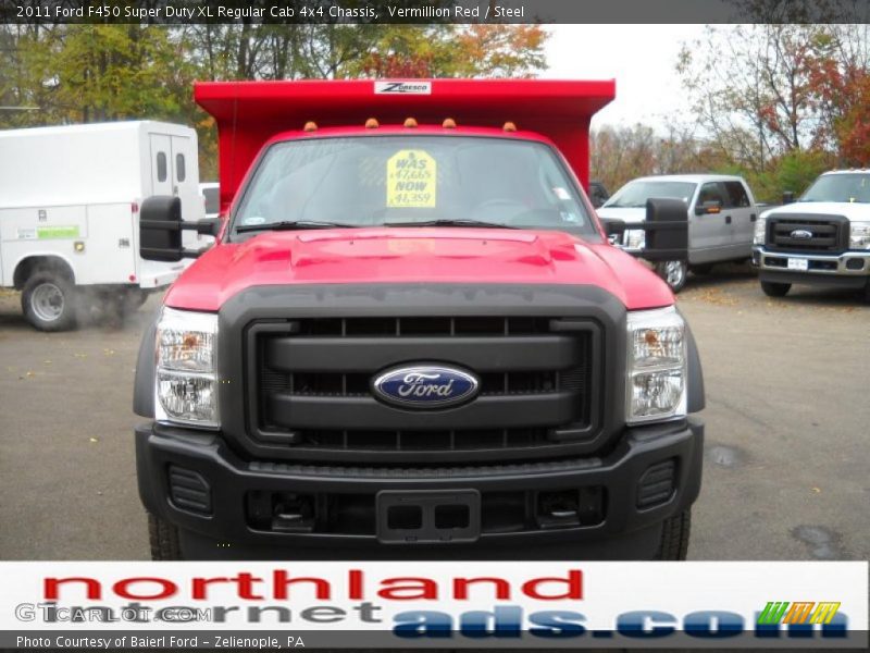 Vermillion Red / Steel 2011 Ford F450 Super Duty XL Regular Cab 4x4 Chassis