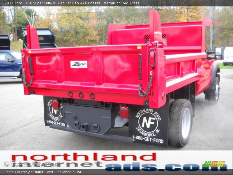 Vermillion Red / Steel 2011 Ford F450 Super Duty XL Regular Cab 4x4 Chassis