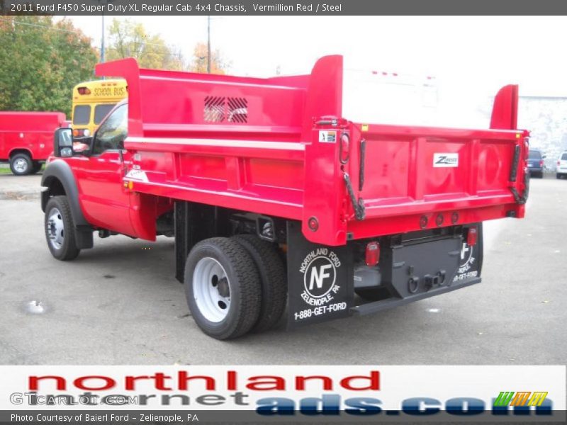 Vermillion Red / Steel 2011 Ford F450 Super Duty XL Regular Cab 4x4 Chassis