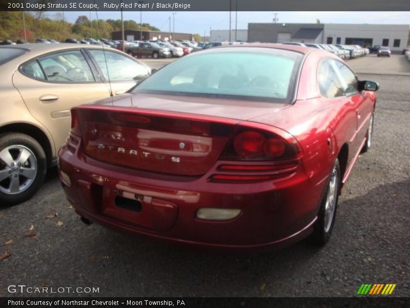Ruby Red Pearl / Black/Beige 2001 Dodge Stratus SE Coupe