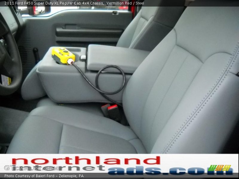 Vermillion Red / Steel 2011 Ford F450 Super Duty XL Regular Cab 4x4 Chassis