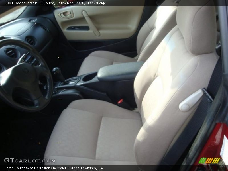  2001 Stratus SE Coupe Black/Beige Interior