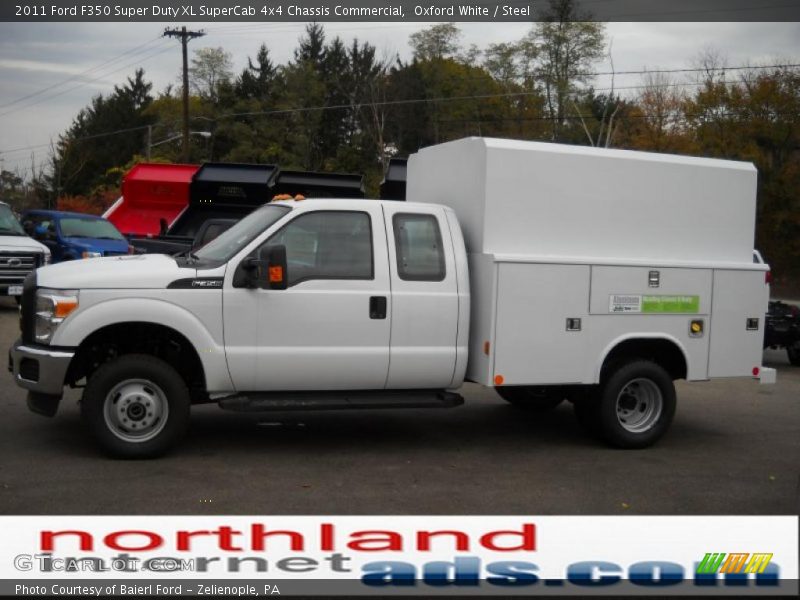 Oxford White / Steel 2011 Ford F350 Super Duty XL SuperCab 4x4 Chassis Commercial