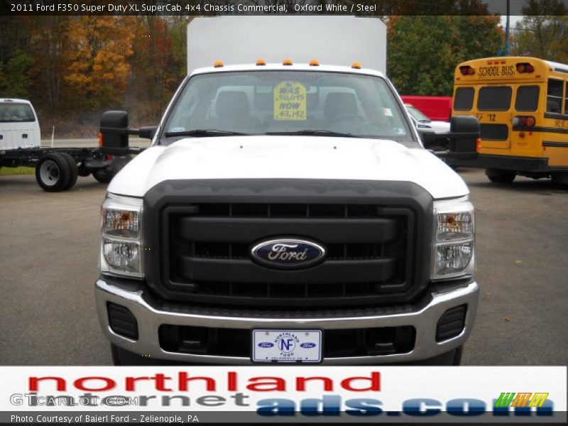 Oxford White / Steel 2011 Ford F350 Super Duty XL SuperCab 4x4 Chassis Commercial