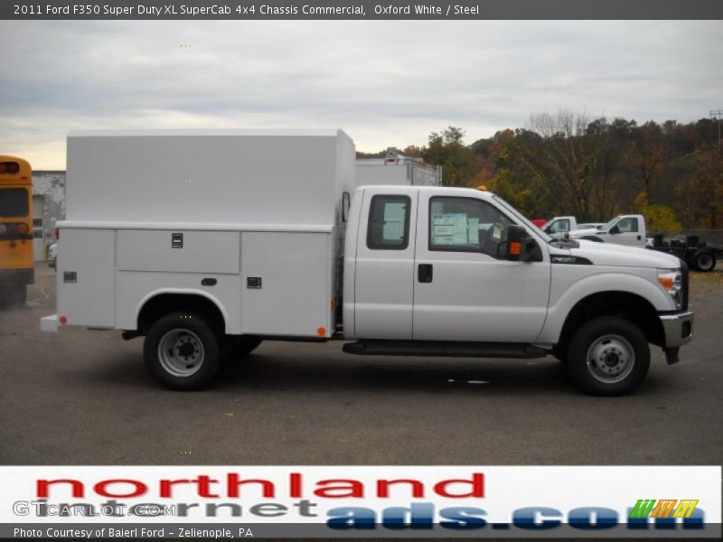 Oxford White / Steel 2011 Ford F350 Super Duty XL SuperCab 4x4 Chassis Commercial