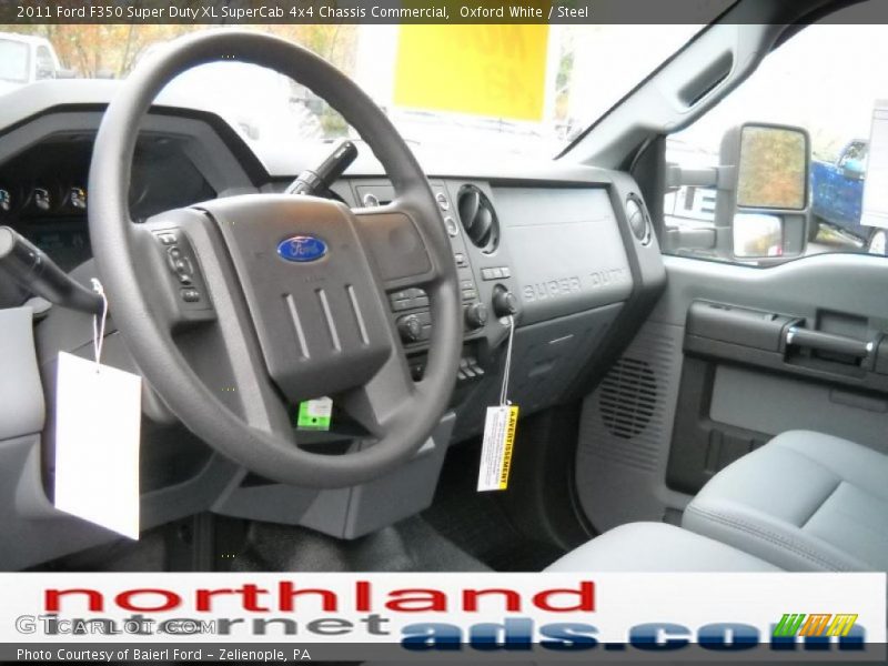 Oxford White / Steel 2011 Ford F350 Super Duty XL SuperCab 4x4 Chassis Commercial