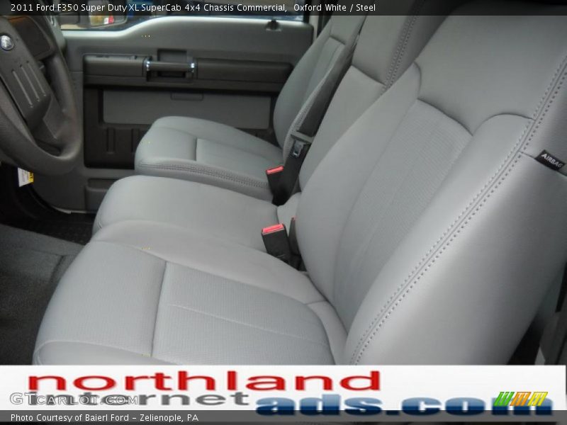 Oxford White / Steel 2011 Ford F350 Super Duty XL SuperCab 4x4 Chassis Commercial