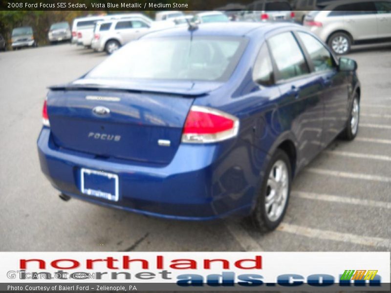 Vista Blue Metallic / Medium Stone 2008 Ford Focus SES Sedan