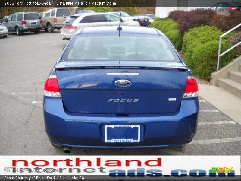 Vista Blue Metallic / Medium Stone 2008 Ford Focus SES Sedan