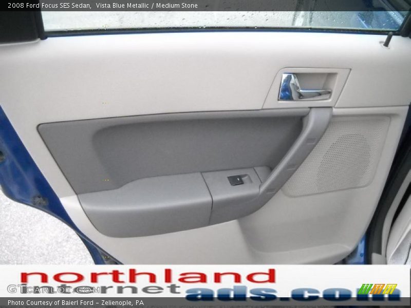 Vista Blue Metallic / Medium Stone 2008 Ford Focus SES Sedan