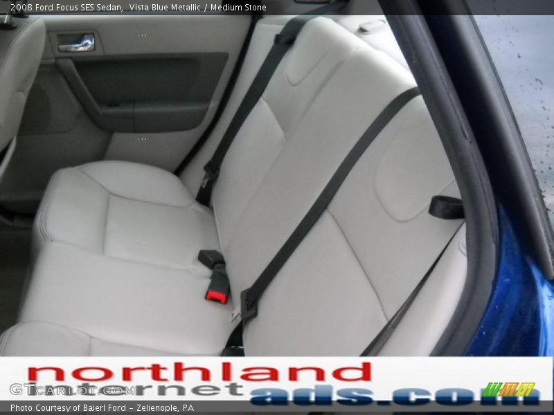 Vista Blue Metallic / Medium Stone 2008 Ford Focus SES Sedan