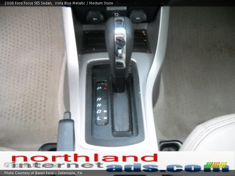 Vista Blue Metallic / Medium Stone 2008 Ford Focus SES Sedan