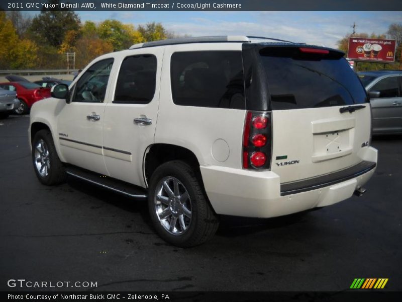 White Diamond Tintcoat / Cocoa/Light Cashmere 2011 GMC Yukon Denali AWD