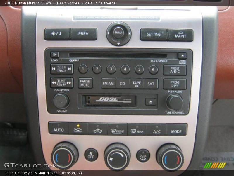 Controls of 2003 Murano SL AWD