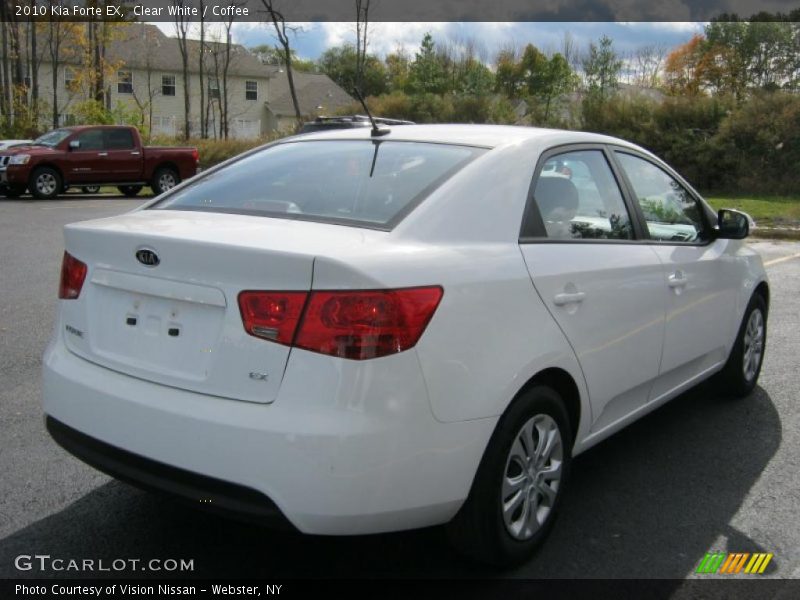 Clear White / Coffee 2010 Kia Forte EX