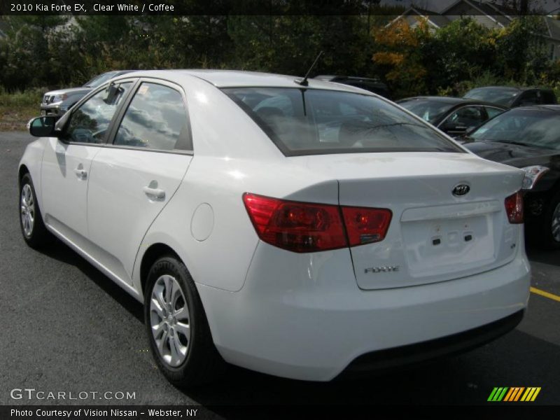 Clear White / Coffee 2010 Kia Forte EX