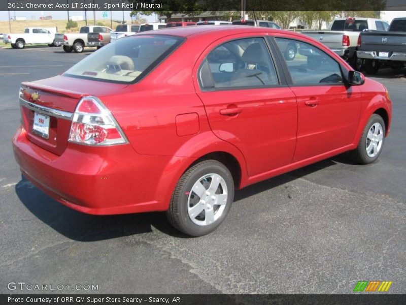 Sport Red / Neutral 2011 Chevrolet Aveo LT Sedan