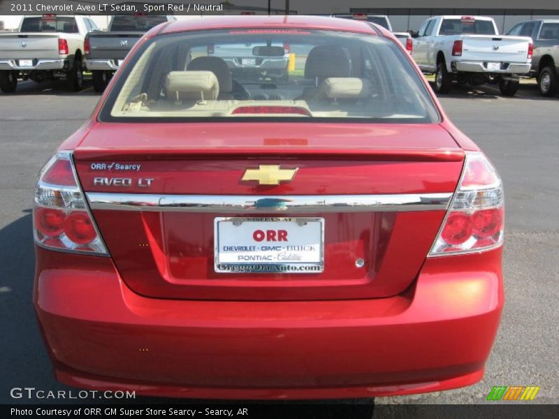 Sport Red / Neutral 2011 Chevrolet Aveo LT Sedan