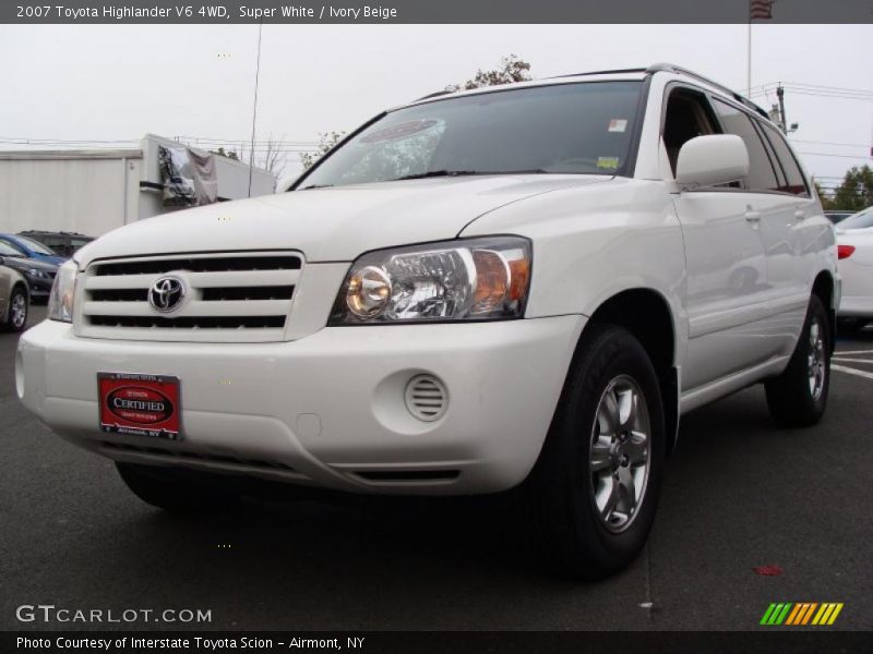 Super White / Ivory Beige 2007 Toyota Highlander V6 4WD