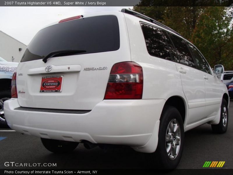 Super White / Ivory Beige 2007 Toyota Highlander V6 4WD