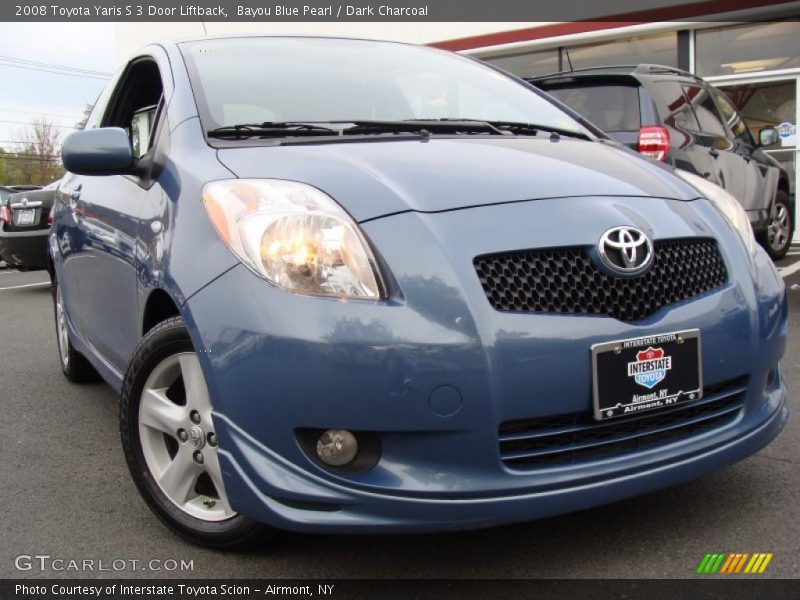 Bayou Blue Pearl / Dark Charcoal 2008 Toyota Yaris S 3 Door Liftback