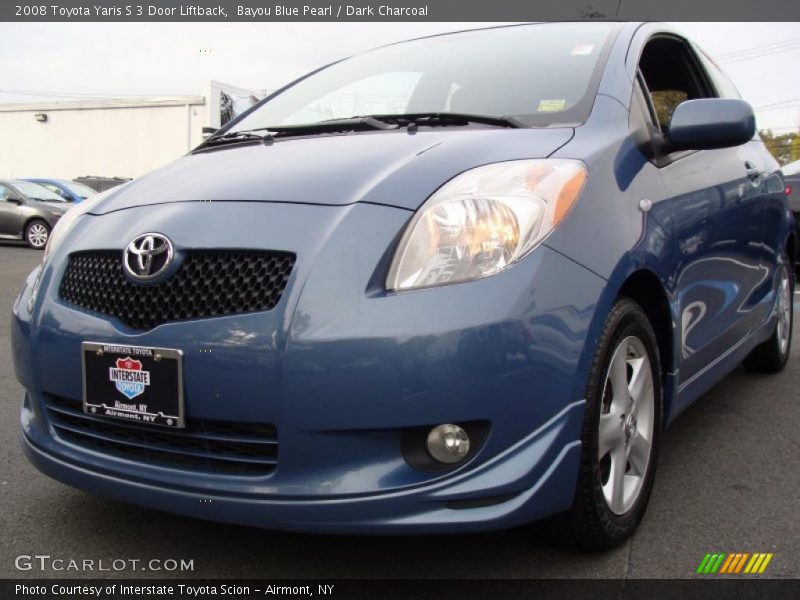 Bayou Blue Pearl / Dark Charcoal 2008 Toyota Yaris S 3 Door Liftback